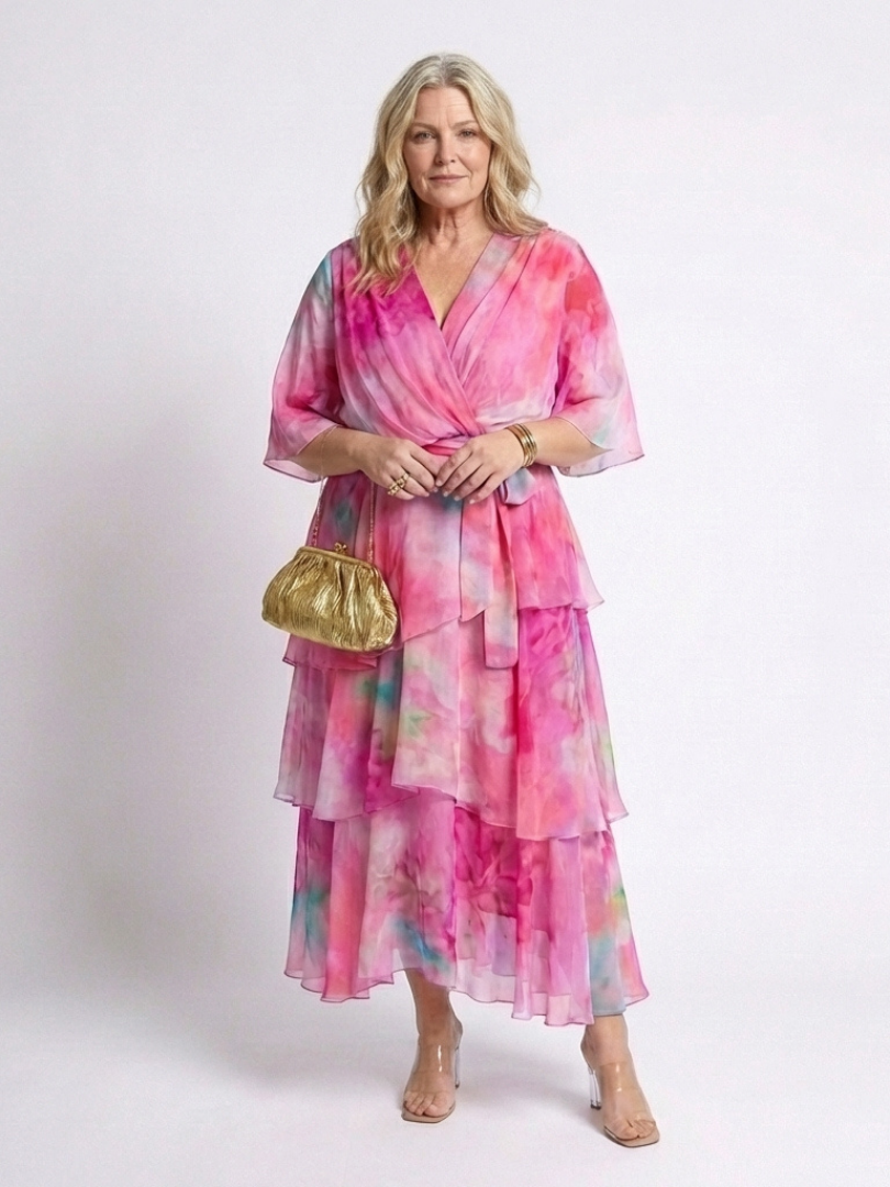 Calista | Sheer Tie Waist Maxi Dress