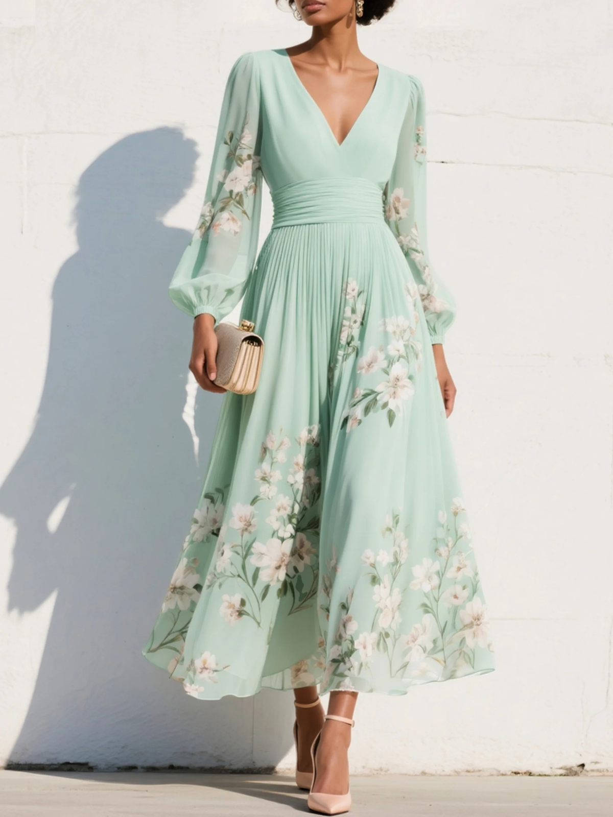 Odelia | Floral Midi Dress