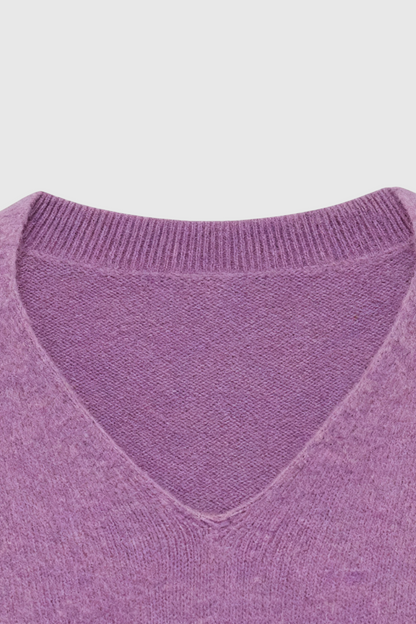 Diana | Dark Purple Flattering Sweater