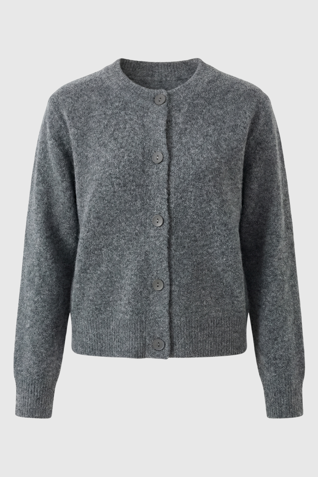 Helena | Gray Long Cardigan with Relaxed Fit