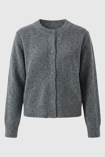 Helena | Gray Long Cardigan with Relaxed Fit