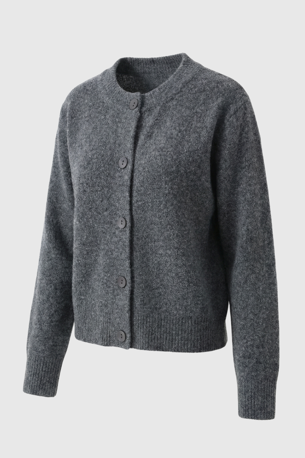Helena | Gray Long Cardigan with Relaxed Fit