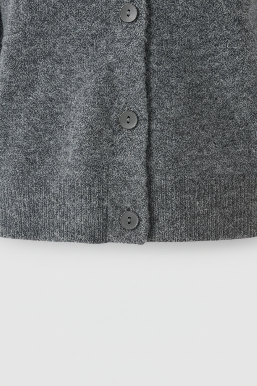 Helena | Gray Long Cardigan with Relaxed Fit