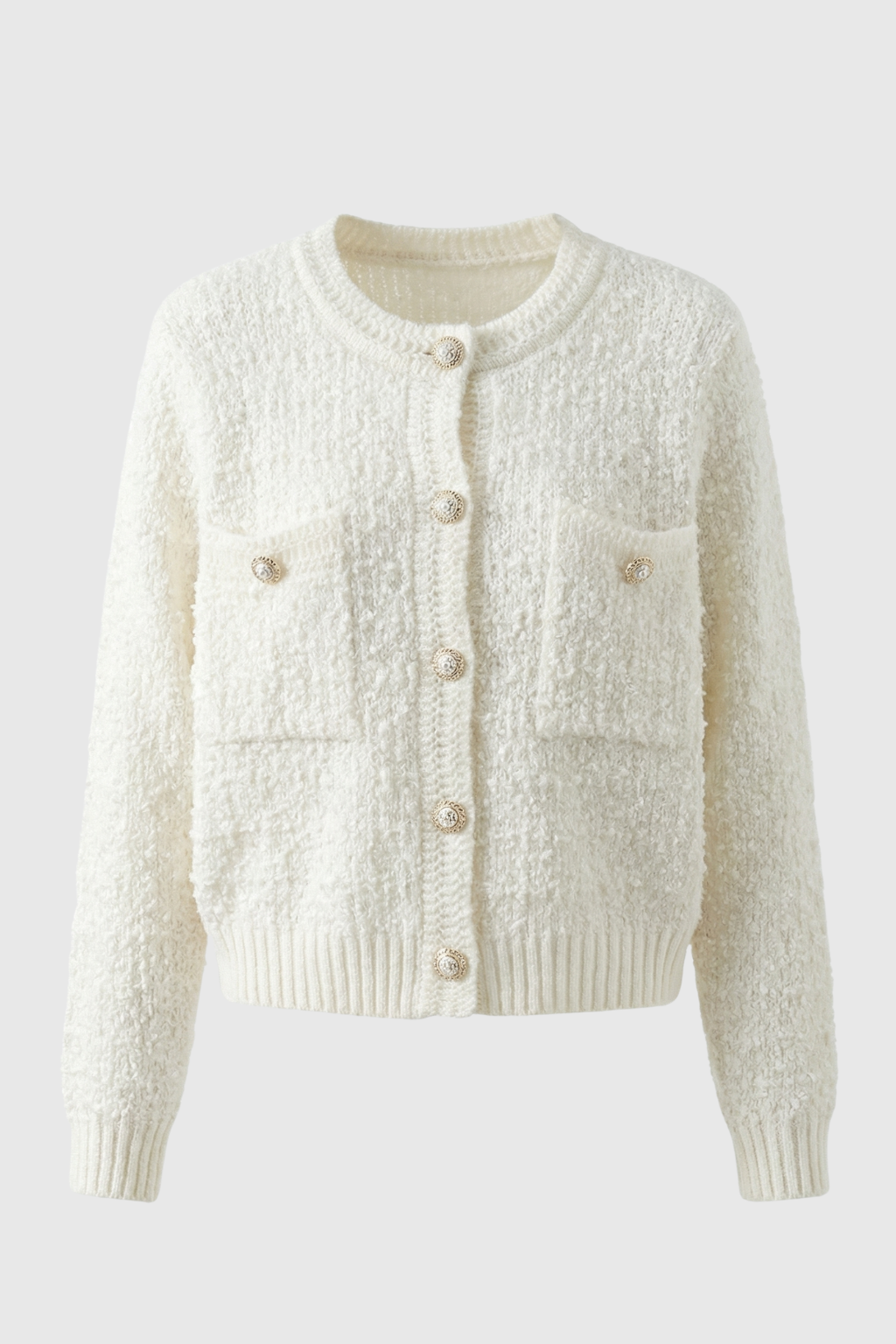 Sarah | Open-Front Cardigan with Ribbed Details