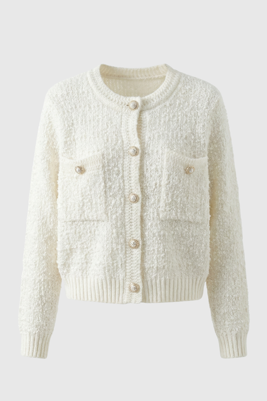 Sarah | Open-Front Cardigan with Ribbed Details