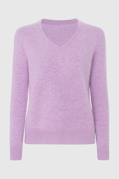 Violet | Purple Knit V-Neck Sweater