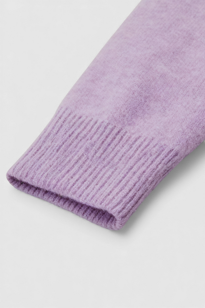 Violet | Purple Knit V-Neck Sweater