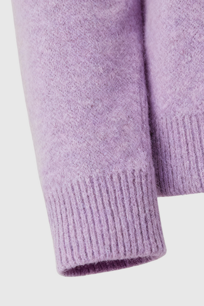 Violet | Purple Knit V-Neck Sweater