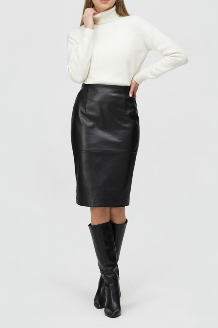 Bianca | White Slim Fit Turtleneck Sweater