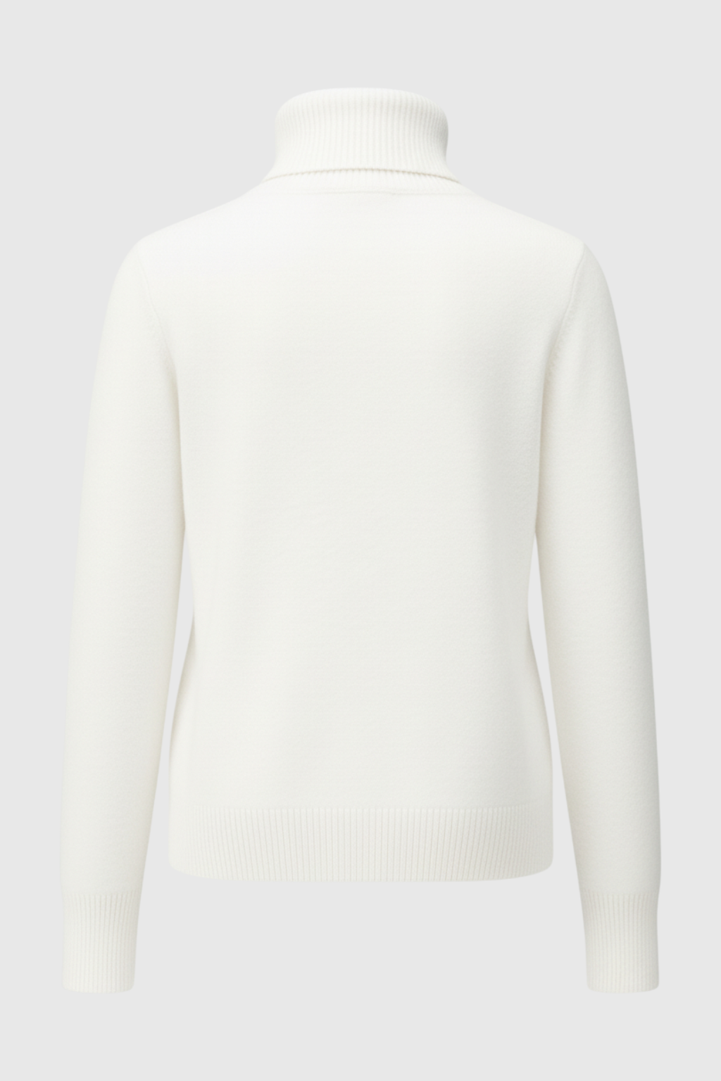 Bianca | White Slim Fit Turtleneck Sweater