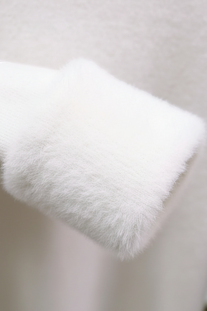 Bianca | White Slim Fit Turtleneck Sweater