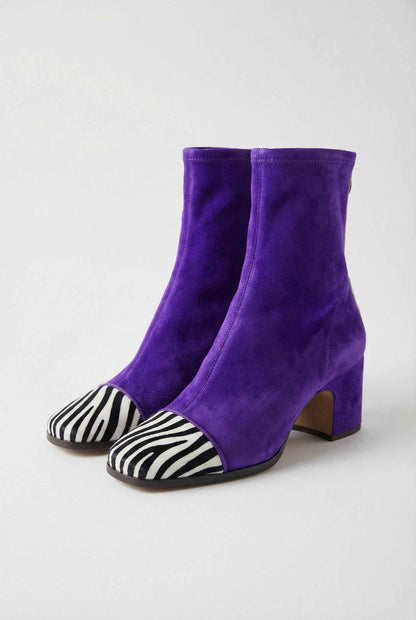Freya | Purple retro mid-calf boots