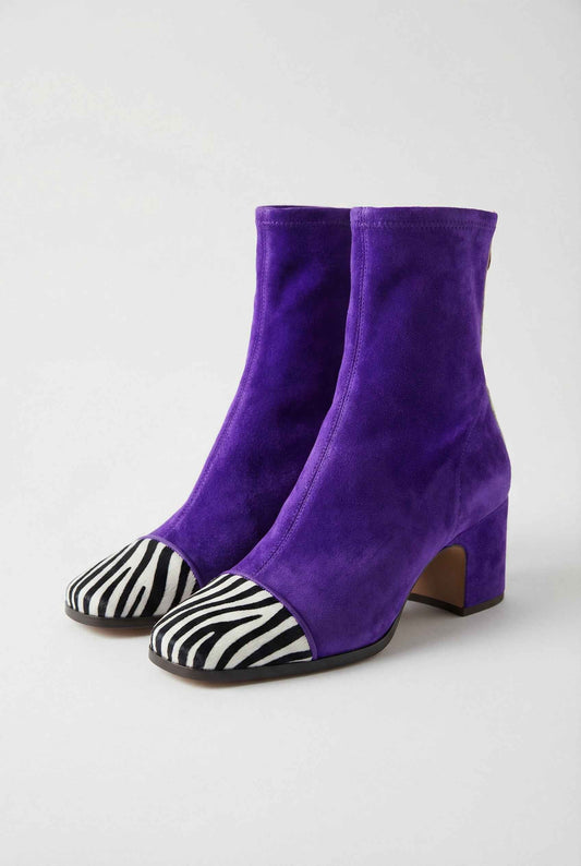 Freya | Purple retro mid-calf boots