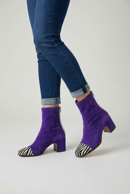 Freya | Purple retro mid-calf boots