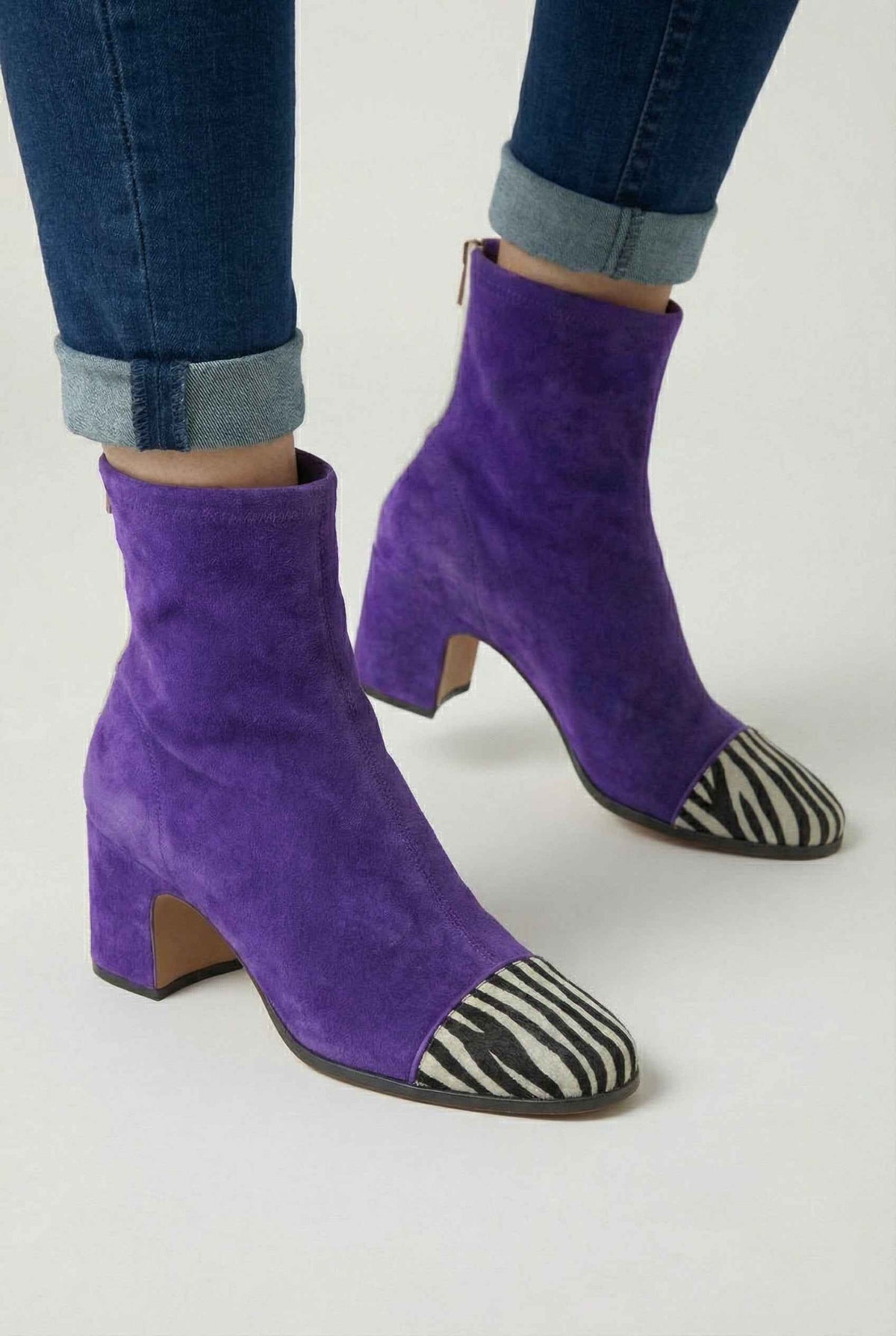 Freya | Purple retro mid-calf boots