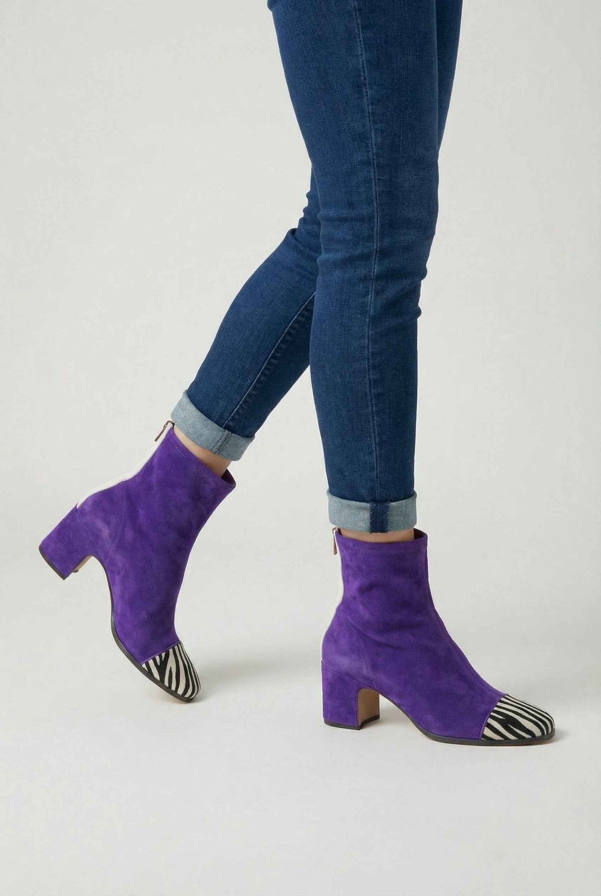 Freya | Purple retro mid-calf boots