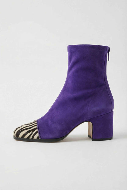 Freya | Purple retro mid-calf boots