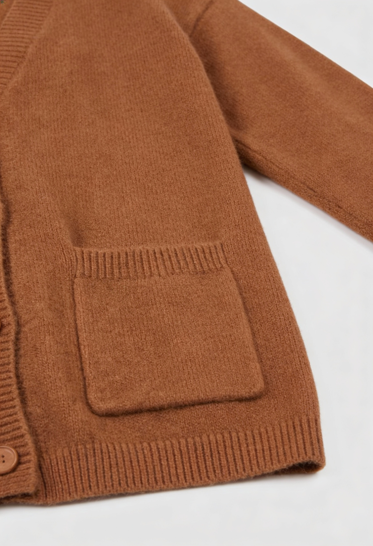 Luna | Brown Knit Cardigan with Relaxed Fit