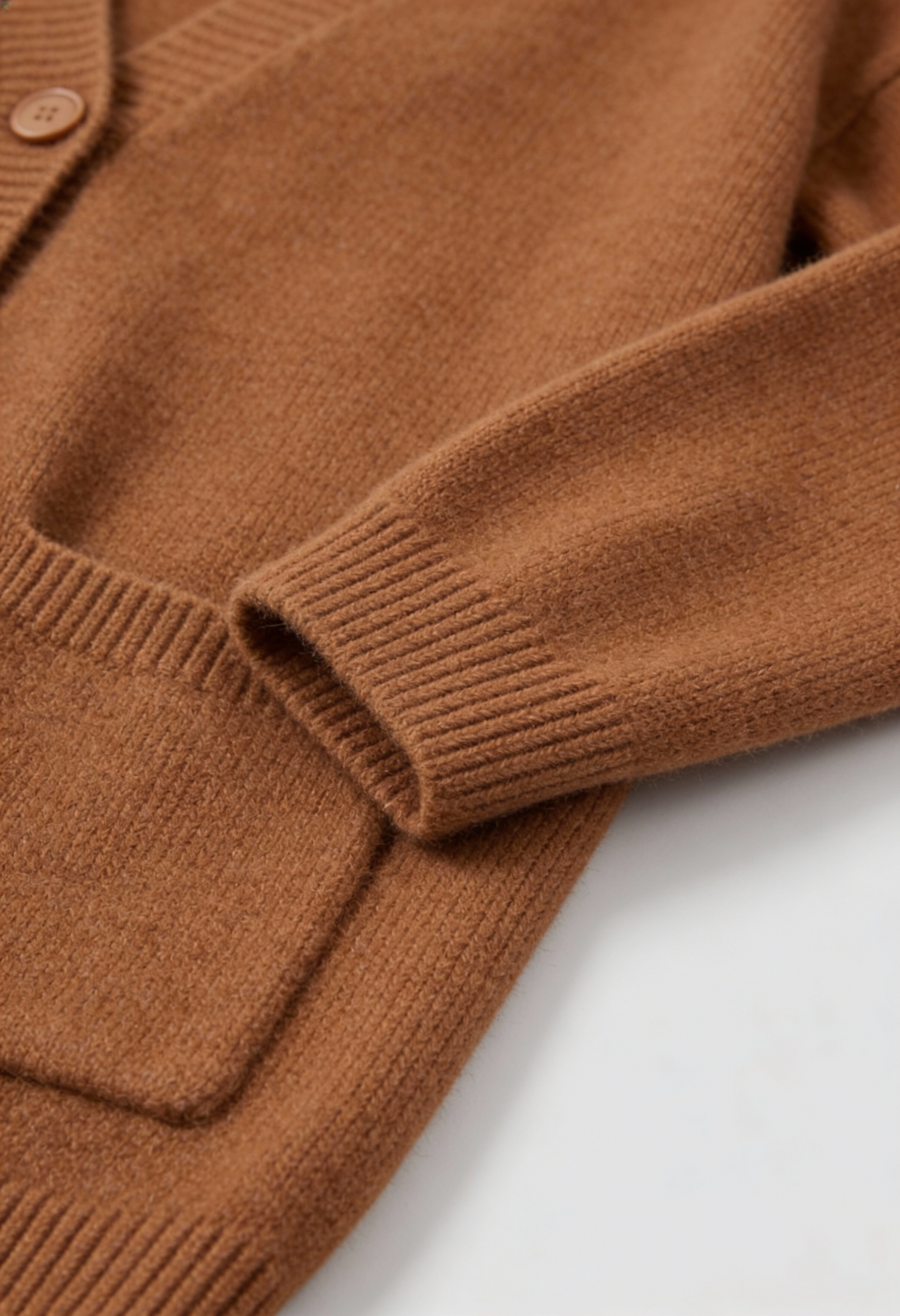 Luna | Brown Knit Cardigan with Relaxed Fit