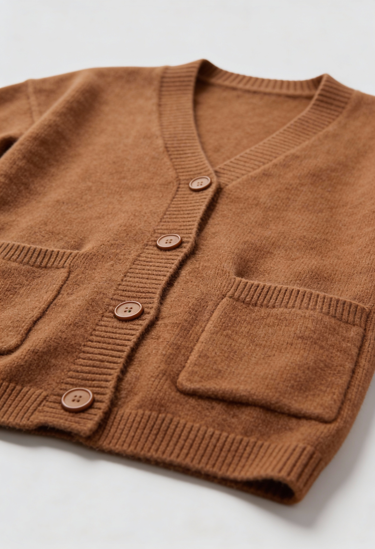 Luna | Brown Knit Cardigan with Relaxed Fit