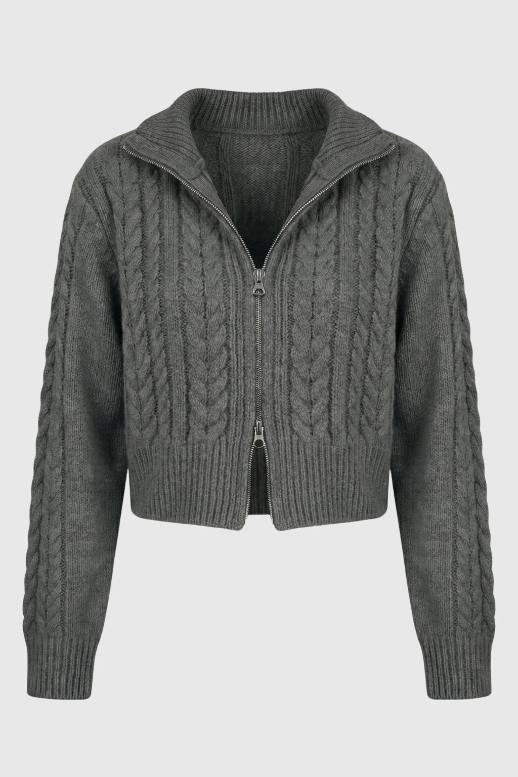Anna | Dark Gray Long Cardigan with Relaxed Fit