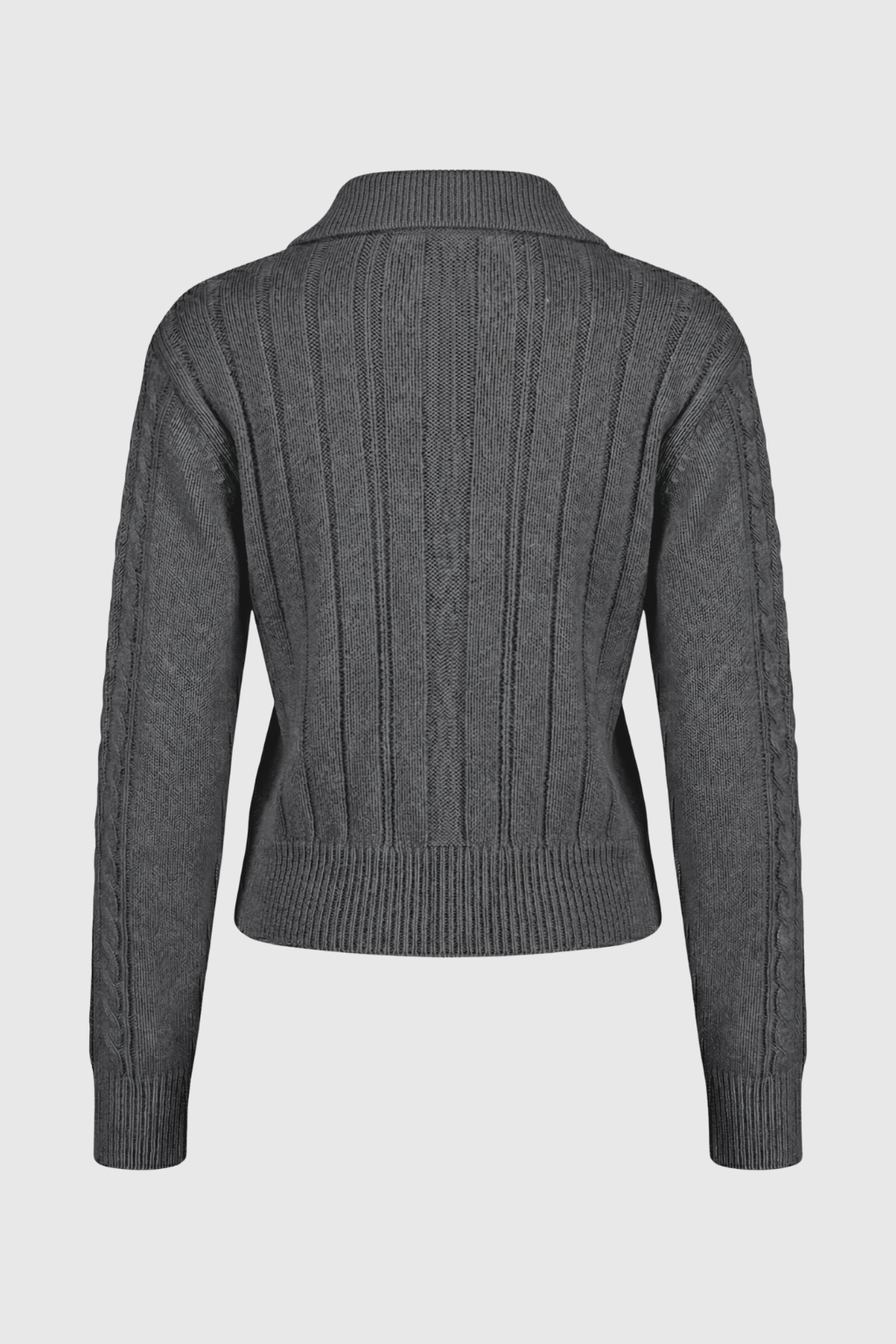 Anna | Dark Gray Long Cardigan with Relaxed Fit