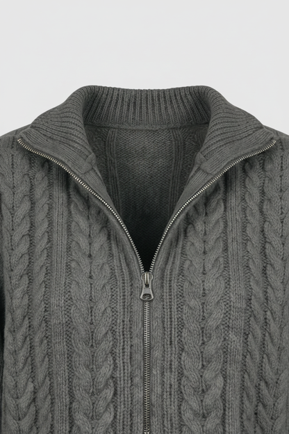Anna | Dark Gray Long Cardigan with Relaxed Fit
