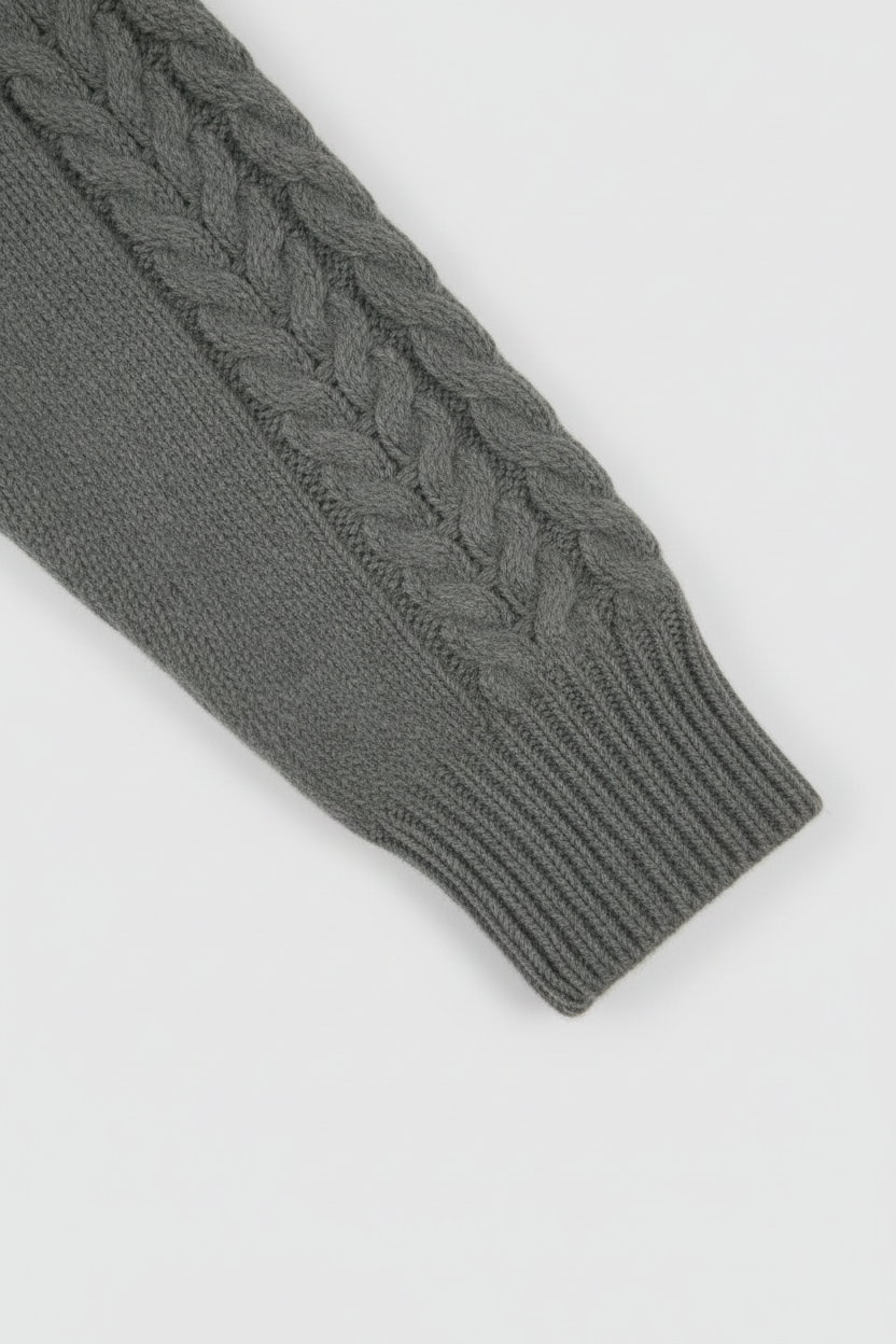 Anna | Dark Gray Long Cardigan with Relaxed Fit