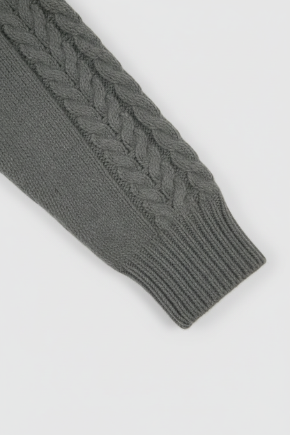 Anna | Dark Gray Long Cardigan with Relaxed Fit