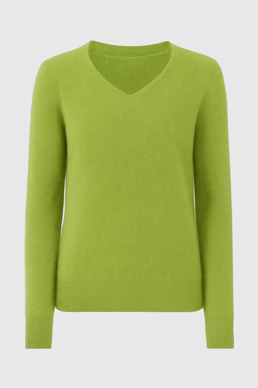Zoe | Light Green V-Neck Sweater