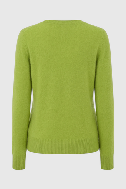 Zoe | Light Green V-Neck Sweater