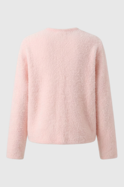 Emma | Pink Long Cardigan with Open Front