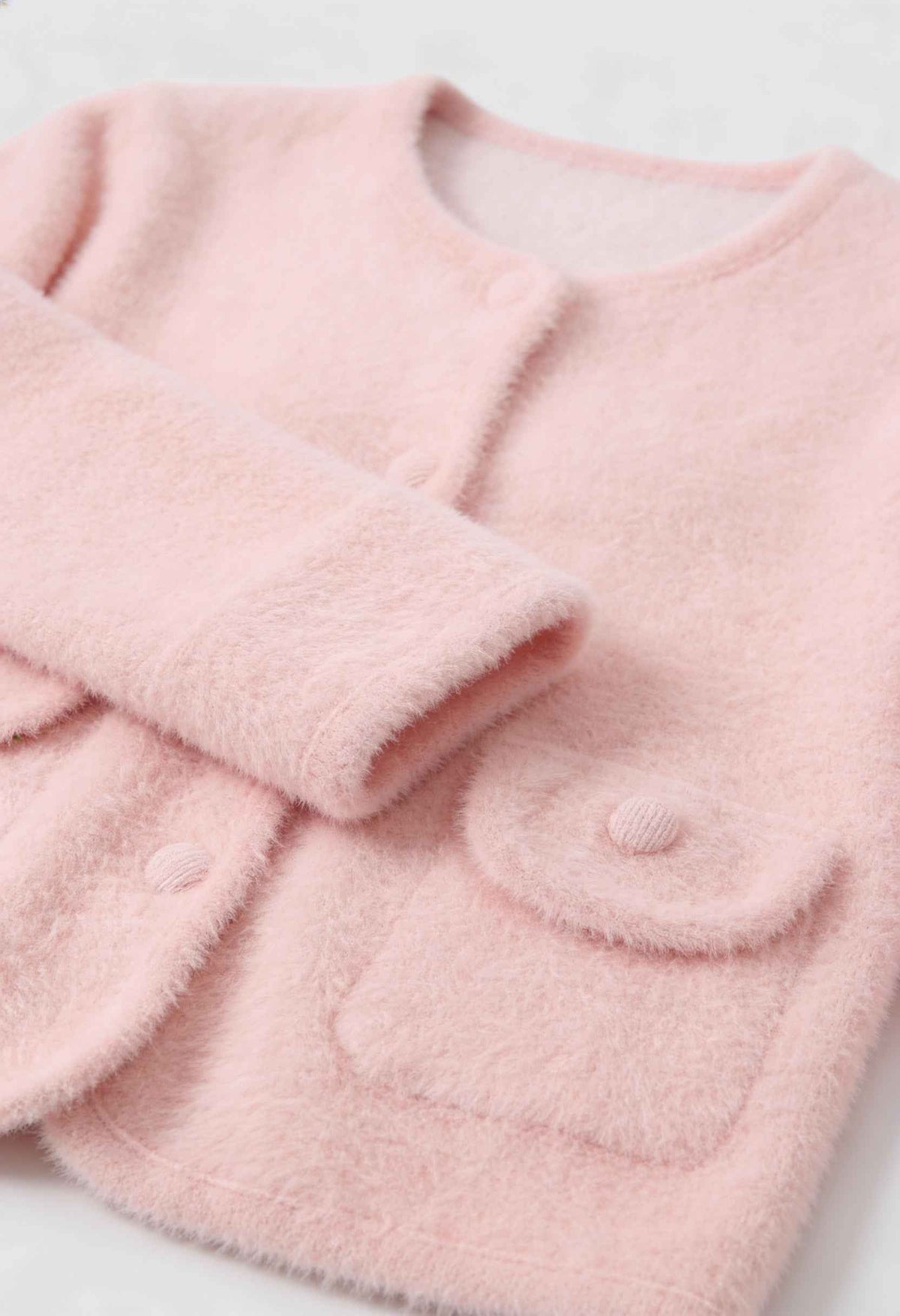 Emma | Pink Long Cardigan with Open Front