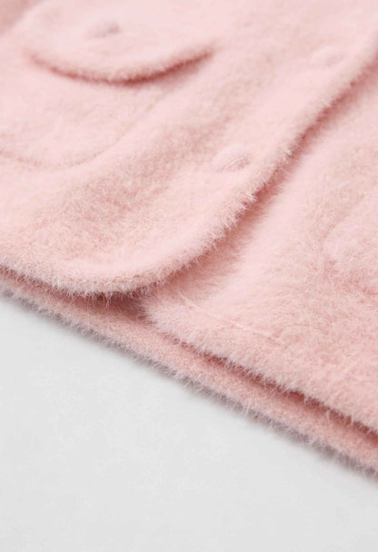 Emma | Pink Long Cardigan with Open Front