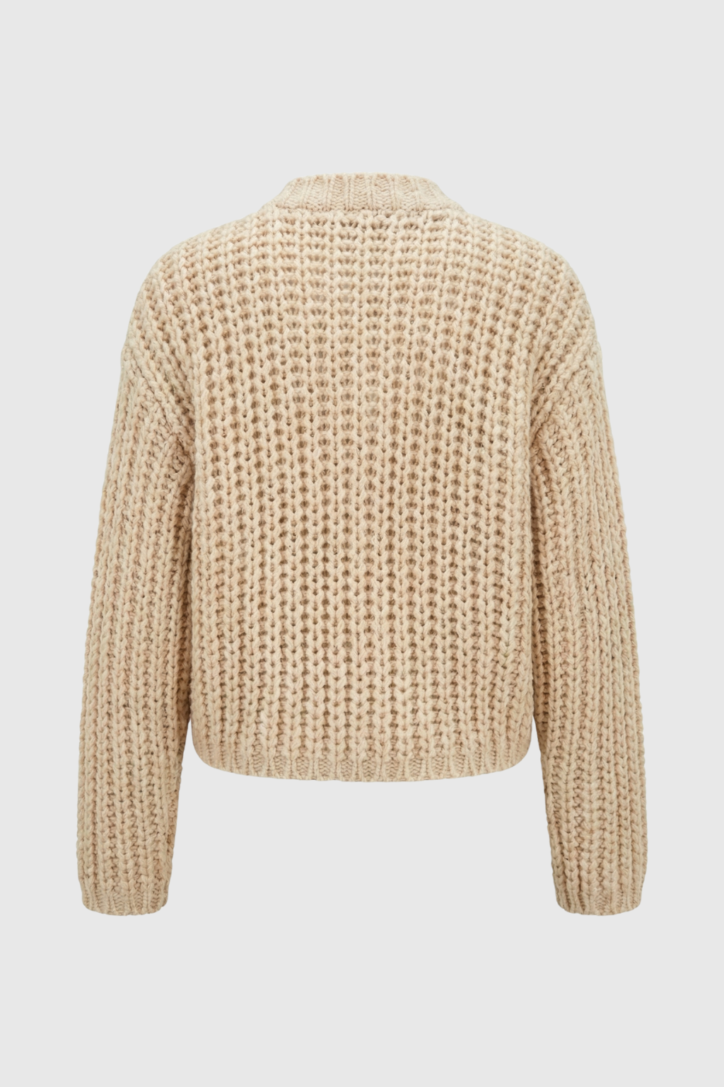 Eva | Beige Relaxed Fit Knit Cardigan