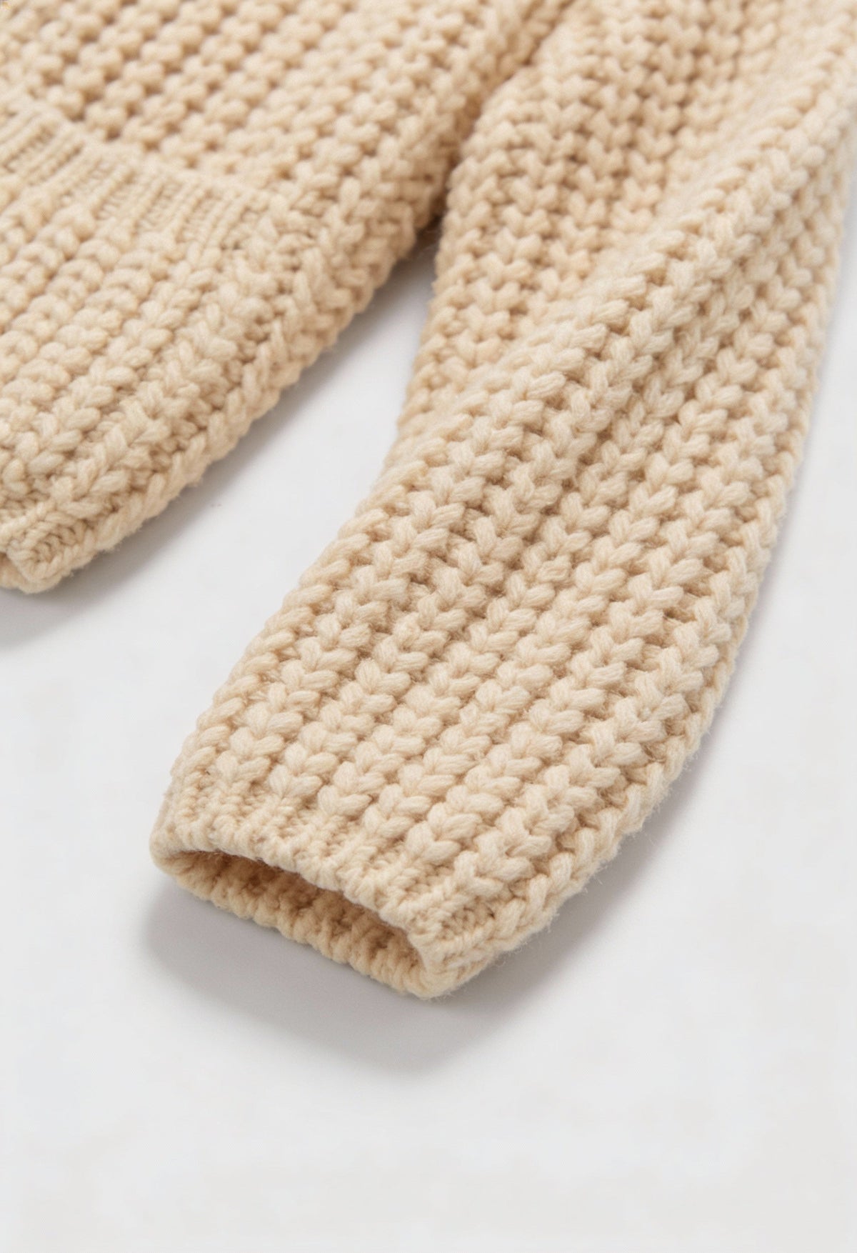Eva | Beige Relaxed Fit Knit Cardigan