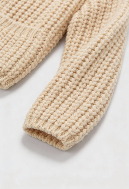 Eva | Beige Relaxed Fit Knit Cardigan