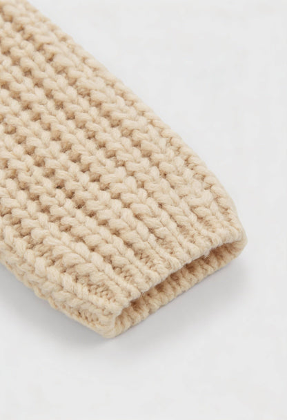 Eva | Beige Relaxed Fit Knit Cardigan