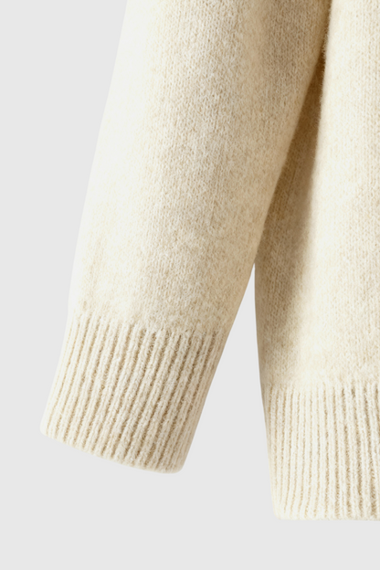 Celeste | Beige V-Neck Women's Sweater