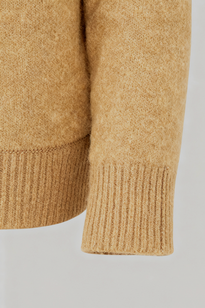 Hazel | Brown V-Neck Sweater