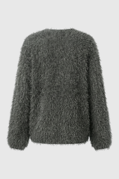 Chloe | Dark Gray Relaxed Fit Cardigan