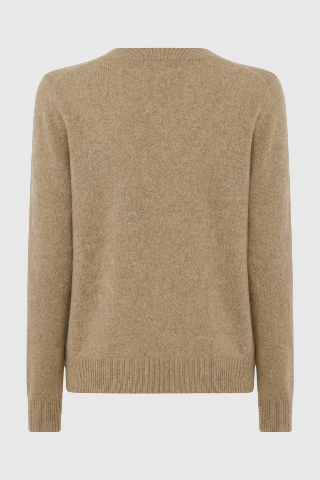 Jade | Khaki Knit V-Neck Sweater