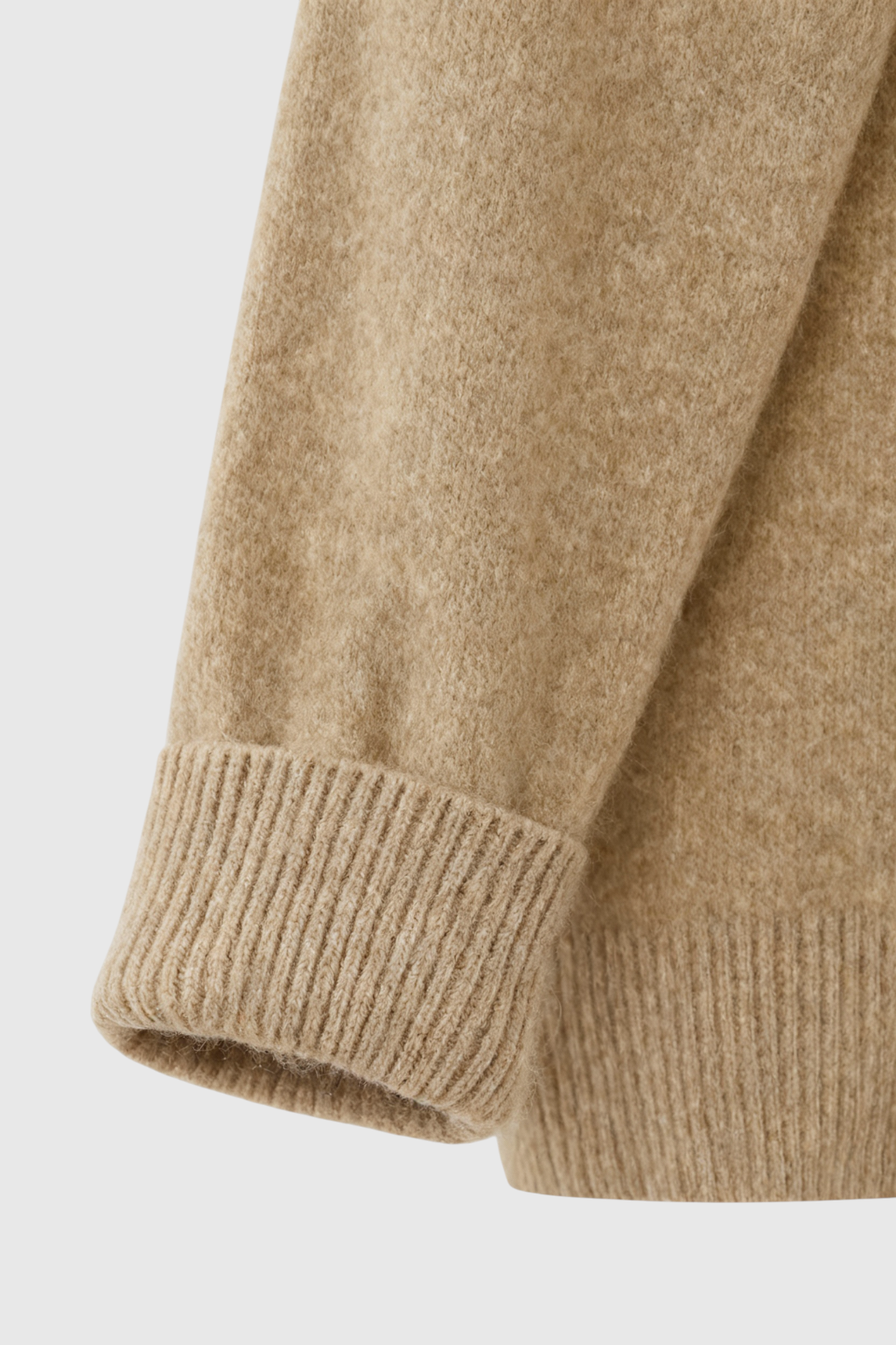 Jade | Khaki Knit V-Neck Sweater