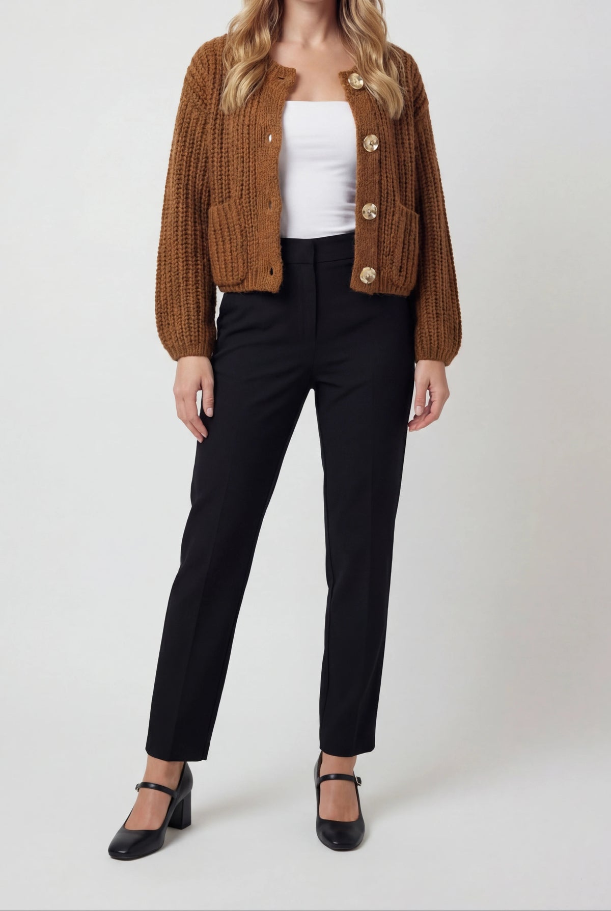 Rose | Long Brown Cardigan with Relaxed Fit