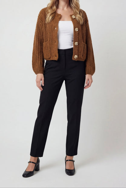 Rose | Long Brown Cardigan with Relaxed Fit