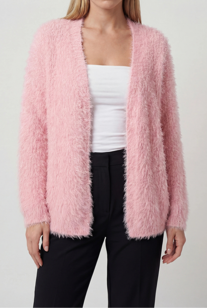 Ava | Pink Knit Cardigan with Versatile Styling