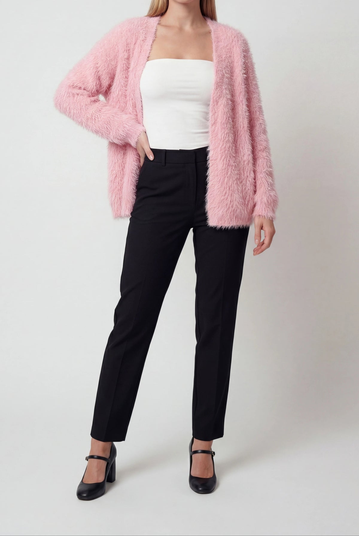 Ava | Pink Knit Cardigan with Versatile Styling