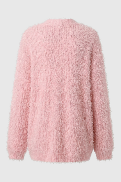 Ava | Pink Knit Cardigan with Versatile Styling