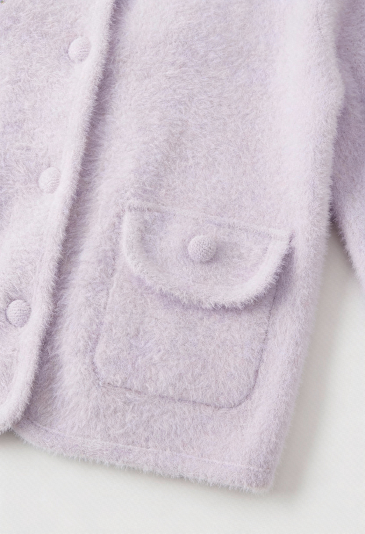 Lily | Purple Knitted Open-Front Cardigan