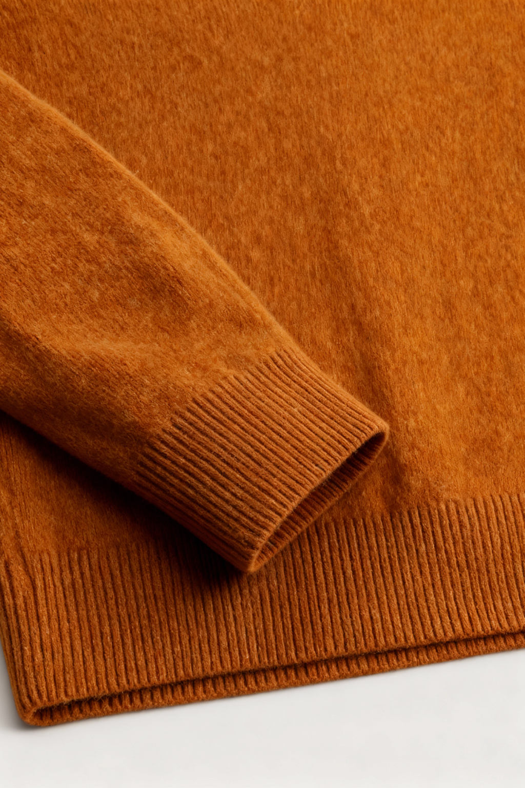 Amber | Orange V-Neck Sweater